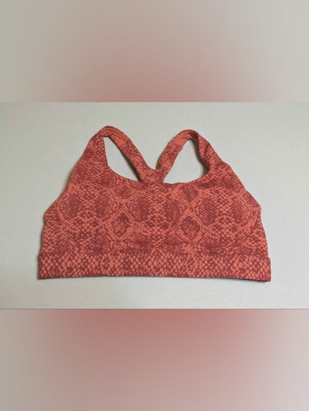 Small Athleta snakeskin sports bra